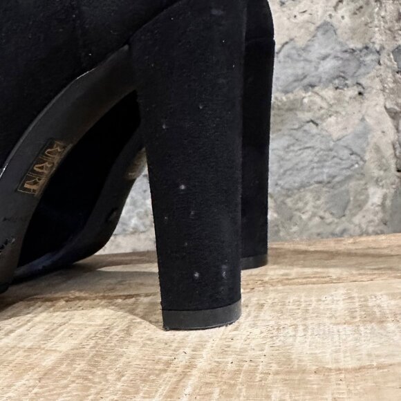 Stuart Weitzman Black Suede Highland Over The Knee Boots - Picture 6 of 12